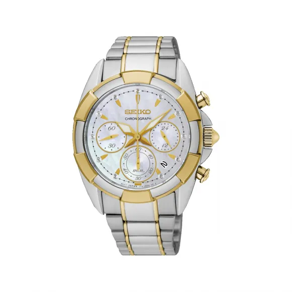 精工/Seiko discovermore系列 35.9MM 不锈钢 石英机芯 女表 SRW808