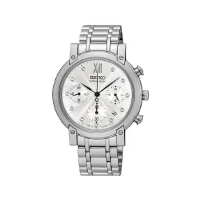 精工/Seiko discovermore系列 35.8MM 不锈钢 石英机芯 女表 SRW837