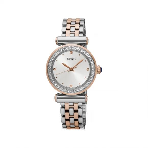 精工/Seiko discovermore系列 27.5MM 不锈钢 石英机芯 女表 SRZ466