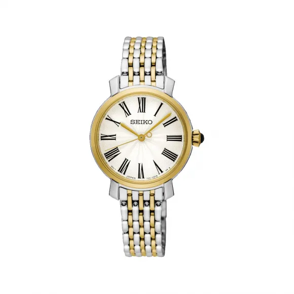 精工/Seiko discovermore系列 28.0MM 不锈钢 石英机芯 女表 SRZ496