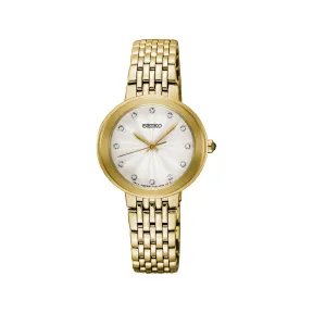 精工/Seiko discovermore系列 28.5MM 不锈钢 石英机芯 女表 SRZ504