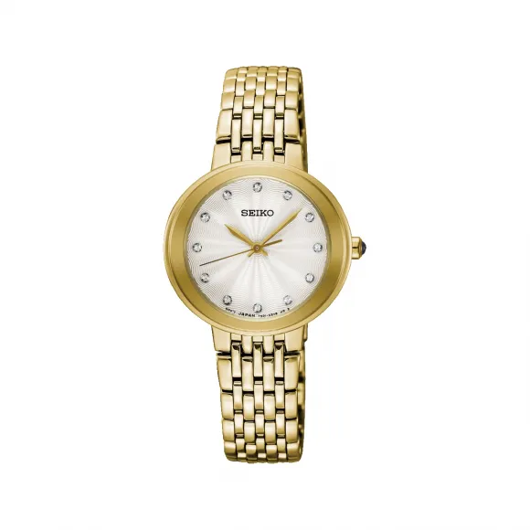 精工/Seiko discovermore系列 28.5MM 不锈钢 石英机芯 女表 SRZ504