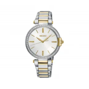 精工/Seiko discovermore系列 32.0MM 不锈钢 石英机芯 女表 SRZ516