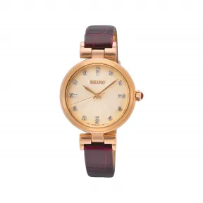 精工/Seiko Discover More系列 不锈钢 30.0MM 石英机芯 女表 SRZ548
