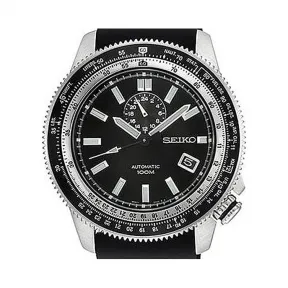 精工/Seiko Superior系列 黑色 橡胶 自动机械机芯 男表 SSA003J2
