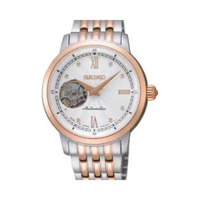 精工/Seiko Presage系列 不锈钢电镀玫瑰金表壳及表圈 自动机械机芯 男表 SSA124J1