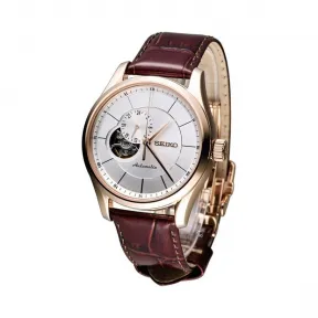精工/Seiko Presage系列 不锈钢电镀玫瑰金表壳及表圈 自动机械机芯 男表 SSA144J1