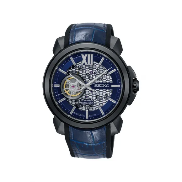 精工/Seiko seikopremier系列 42.9MM 不锈钢（硬涂层） 自动机械机芯 男表 SSA375