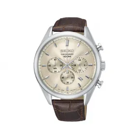 精工/Seiko discovermore系列 42.2MM 不锈钢 石英机芯 男表 SSB293