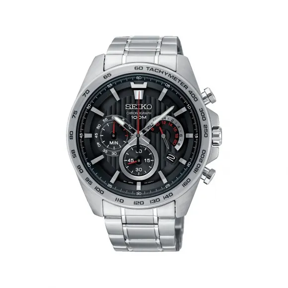 精工/Seiko discovermore系列 44.0MM 不锈钢 石英机芯 男表 SSB299