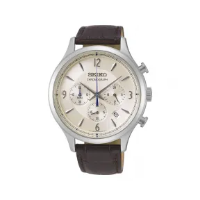 精工/Seiko discovermore系列 43.3MM 不锈钢 石英机芯 男表 SSB341