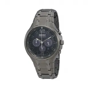 精工/Seiko Recraft系列 灰色离子镀精钢 石英机芯 男表 SSC453