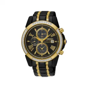 精工/Seiko discovermore系列 41.5MM 不锈钢（硬涂层） 太阳能 男表 SSC514