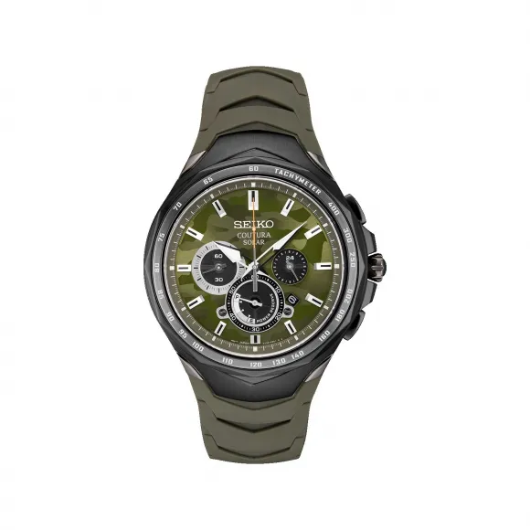 精工/Seiko coutura系列 45.5MM 不锈钢（硬涂层） 太阳能 男表 SSC747