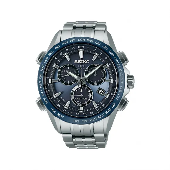精工/Seiko astron系列 44.6MM 钛金属（超硬涂层），带陶瓷表圈 太阳能 男表 SSE005