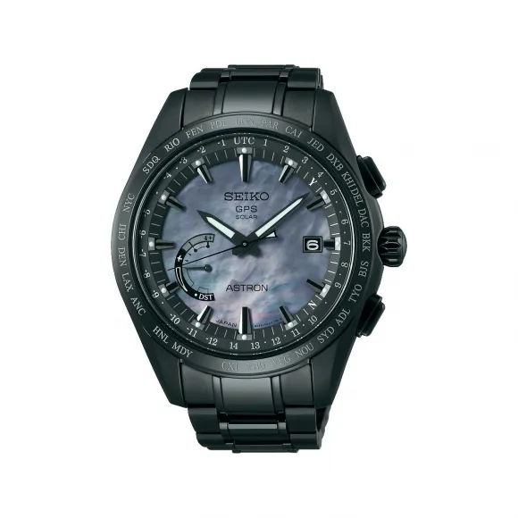 精工/Seiko astron系列 44.8MM 钛金属（超硬涂层），带陶瓷表圈 太阳能 男表 SSE091