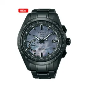 精工/Seiko Astron系列 超抗磨碳素膜处理钛金属表壳；陶瓷表圈 太阳电能 男表 SSE091J1