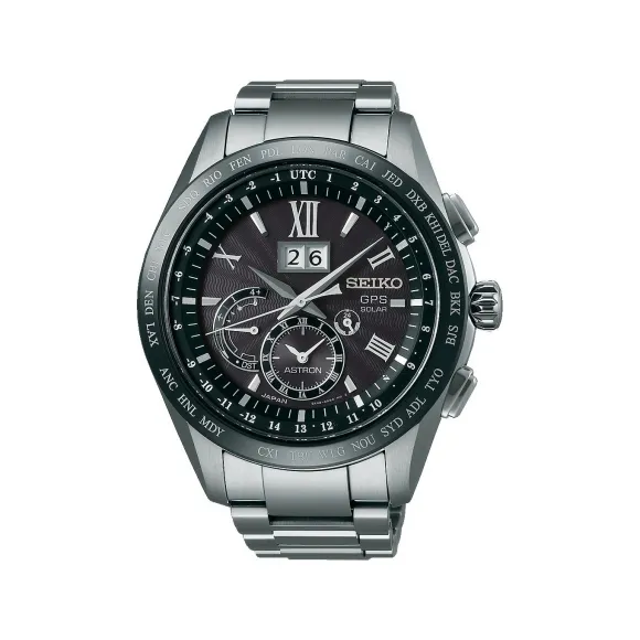 精工/Seiko astron系列 44.8MM 钛金属（超硬涂层），带陶瓷表圈 太阳能 男表 SSE137