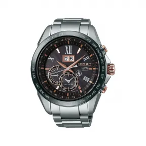 精工/Seiko astron系列 45.5MM 不锈钢（超硬涂层），带陶瓷表圈 太阳能 男表 SSE151