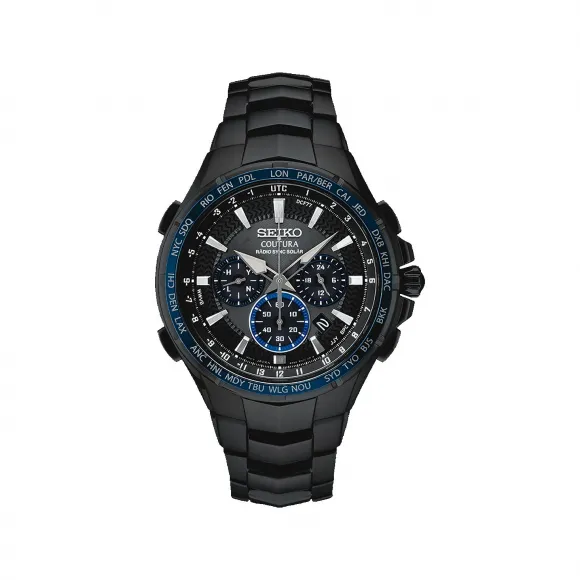 精工/Seiko coutura系列 44.6MM 不锈钢（硬涂层） 太阳能 男表 SSG021