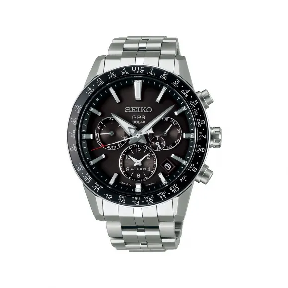 精工/Seiko astron系列 42.9MM 钛金属陶瓷/钛金属表圈 太阳能 男表 SSH003
