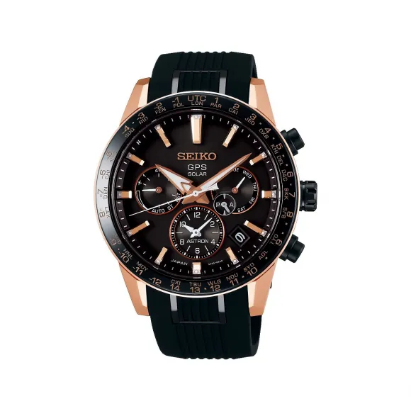 精工/Seiko 钛金属 表圈：钛金属及陶瓷 太阳能机芯 男表 SSH006J1