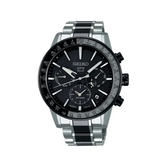 精工/Seiko astron系列 43.5MM 钛金属（超硬涂层），带陶瓷表圈 太阳能 男表 SSH011