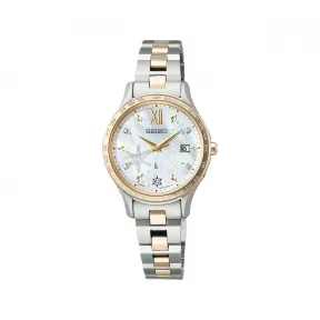 精工/Seiko Lukia系列 27.5MM 防锈的 太阳无线电波校正 女士 SSVV086