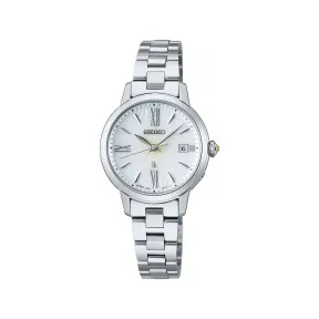 精工/Seiko lukia系列 不锈钢 27.5MM 太阳能机芯 女表 SSVW205