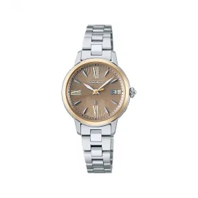 精工/Seiko lukia系列 不锈钢 27.5MM 太阳能机芯 女表 SSVW208