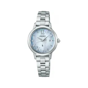 精工/Seiko Lukia系列 27.5MM 防锈的 太阳无线电波校正 女士 SSVW217