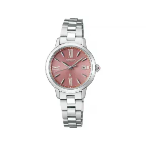 精工/Seiko Lukia系列 27.5MM 防锈的 太阳无线电波校正 女士 SSVW219