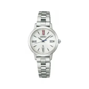 精工/Seiko Lukia系列 27.5MM 防锈的 太阳无线电波校正 女士 SSVW223