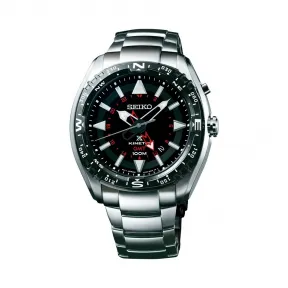 精工/Seiko Prospex系列 黑色抗磨碳素膜处理不锈钢表壳 人动电能 男表 SUN049J1