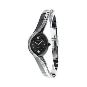 精工/Seiko Solar系列 灰色和银色精钢 石英机芯 女表 SUP123
