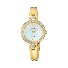 精工/Seiko Solar系列 镀金精钢 石英机芯 女表 SUP290