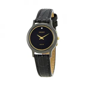 精工/Seiko Core系列 黑色电镀精钢 石英机芯 女表 SUP315