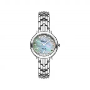 精工/Seiko discovermore系列 23.7MM 不锈钢 太阳能 女表 SUP353