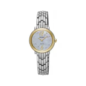 精工/Seiko discovermore系列 23.7MM 不锈钢 太阳能 女表 SUP354