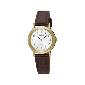 精工/Seiko discovermore系列 26.1MM 不锈钢 太阳能 女表 SUP370