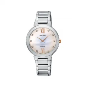 精工/Seiko discovermore系列 30.4MM 不锈钢 太阳能 女表 SUP381