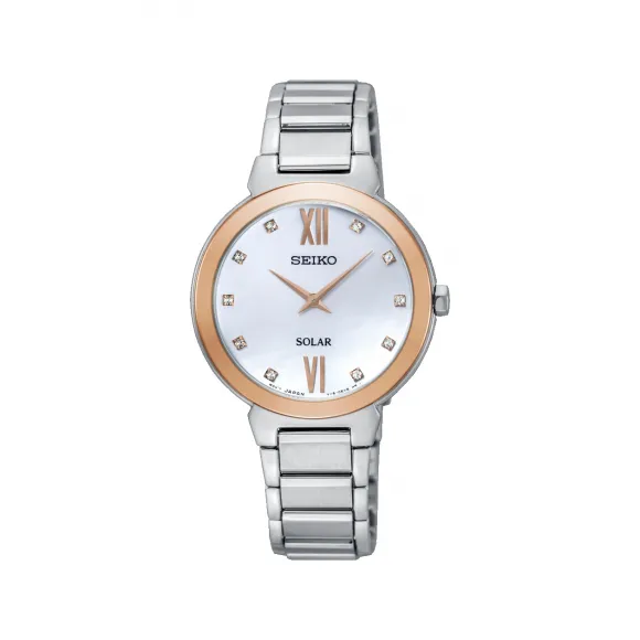 精工/Seiko discovermore系列 30.4MM 不锈钢 太阳能 女表 SUP382