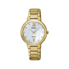 精工/Seiko discovermore系列 30.4MM 不锈钢 太阳能 女表 SUP384