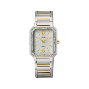精工/Seiko Discover More系列 不锈钢 25.0MM 太阳能机芯 女表 SUP466