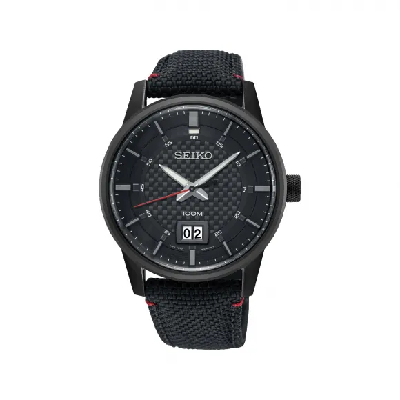 精工/Seiko discovermore系列 40.8MM 不锈钢表壳，涂有非常坚硬的漆面。 石英机芯 男表 SUR271