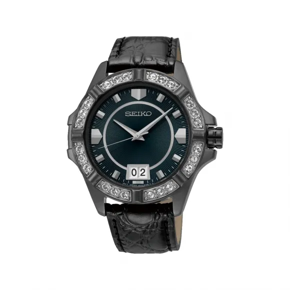 精工/Seiko 黑色pvd精钢 石英机芯 男表 SUR805