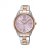 精工/Seiko 不锈钢镀玫瑰金色 太阳能机芯 女表 SUT362J1