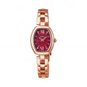 精工/Seiko 不锈钢镀玫瑰金色 太阳能机芯 女表 SWFA180J