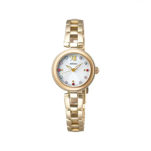 精工/Seiko seikoselection系列 23.0MM 不锈钢 太阳能 女表 SWFA202