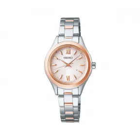 精工/Seiko seikoselection系列 28.0MM 不锈钢 太阳能 女表 SWFH112